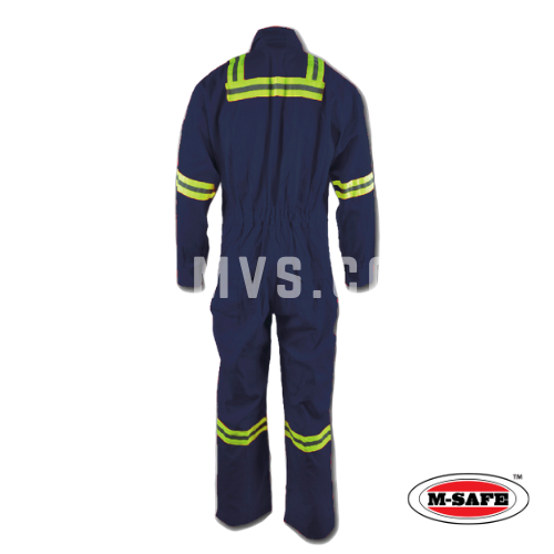 M-SAFE 100% Cotton Coverall C/W Reflector | Safety Workwear Supplier
